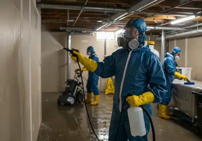 Basement Sanitization and Antimicrobial Treatment process in Clermont, FL